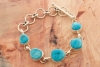 Sleeping Beauty Turquoise Sterling Silver Bracelet